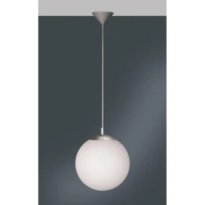 Pendellampa POINT, vit kökslampa, frostad glas, klassisk design - Bild 2