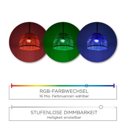 Pendellampa KORBA, LED, natur - Bild 5