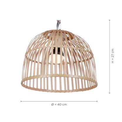 Pendellampa KORBA, LED, natur - Bild 4