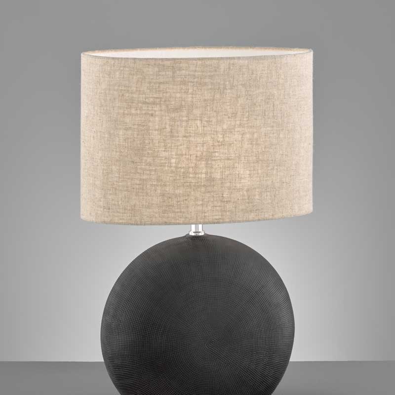 Bordslampa keramik svart