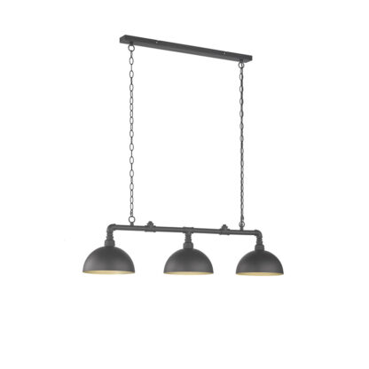 Pendellampa LEITA 3, retro, svart, industri design, kökslampa