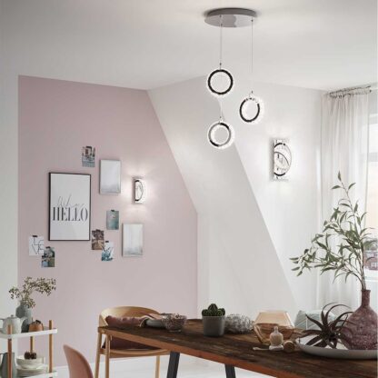Vägglampa CRISTA, kristall och krom - Bild 4