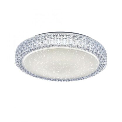Plafond MISTAR, LED kristalleffekt, vit, transparent, stjärnhimmel
