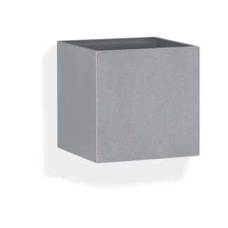 Vägglykta MURCIA, aluminium silver, kubus