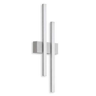 Fasadlampa GRAZ, 2-lågig LED, silver