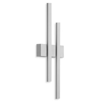 Fasadlampa GRAZ, 2-lågig LED, silver
