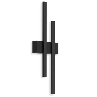 Fasadlampa GRAZ, 2-lågig LED, svart