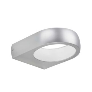 Fasadlampa PUKA, silver, LED