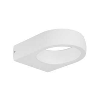 Fasadlampa PUKA, vit, LED