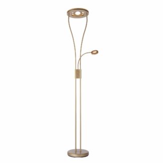 Golvlampa HELIA, mässing, med lässpot
