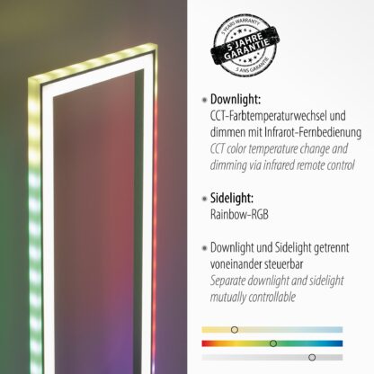 Golvlampa FELIX60, rainbow RGB färgstyrning, modern desing - Bild 9