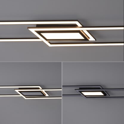 Taklampa ASMIN, LED, svart, rektangulär - Bild 3