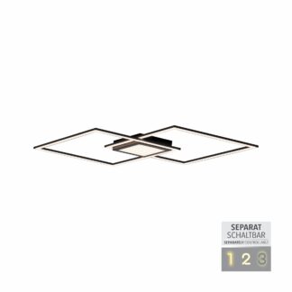 Taklampa ASMIN, romb design, svart