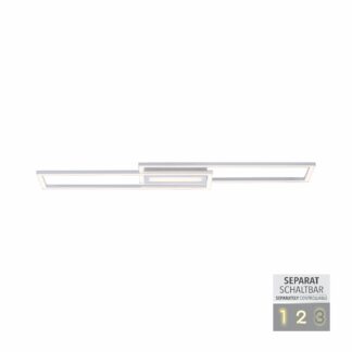 Taklampa ASMIN, silver vit, LED panel, justerbar