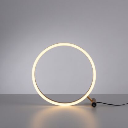 Bordslampa RITUS, mässing, modern ring design - Bild 3