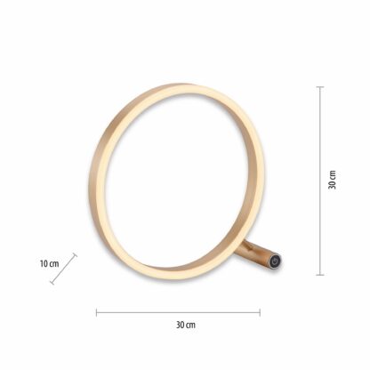 Bordslampa RITUS, mässing, modern ring design - Bild 7