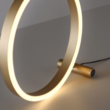 Bordslampa RITUS, mässing, modern ring design - Bild 4
