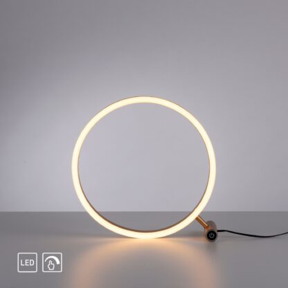 Bordslampa RITUS, mässing, modern ring design - Bild 8
