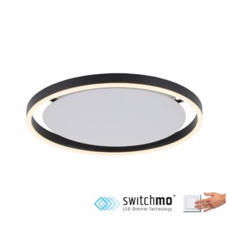 Taklampa RITUS, svart LED plafond, dimbar