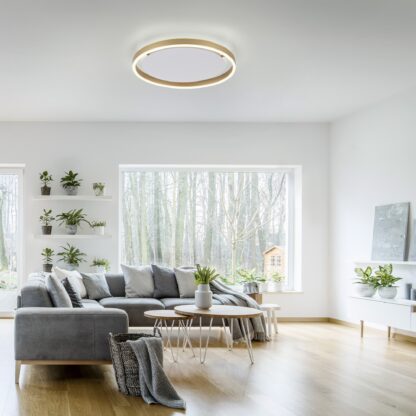 Taklampa RITUS, mässing, LED rund plafond - Bild 7
