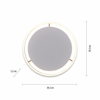 Taklampa RITUS, mässing, LED rund plafond - Bild 5
