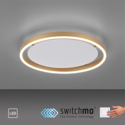 Taklampa RITUS, mässing, LED rund plafond - Bild 8