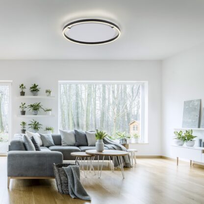 Plafond RITUS, stor modern LED, antracit - Bild 4