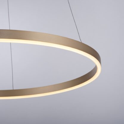 Pendellampa RITUS, mässing, ring design, LED, dimbar - Bild 5