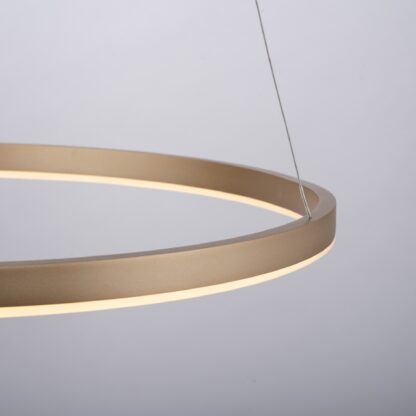 Pendellampa RITUS, mässing, ring design, LED, dimbar - Bild 6