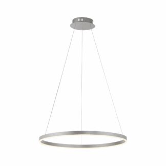 Pendellampa RITUS, aluminium, ring design LED
