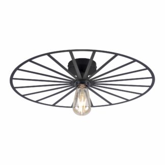 Vägg- och taklampa SPIKE, svart ek design