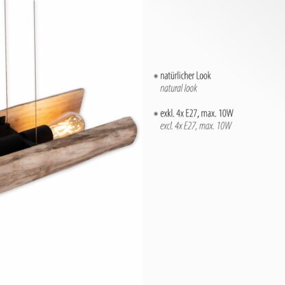 Pendellampa LOG, trädesign, skapar ett varmt ljus - Bild 9