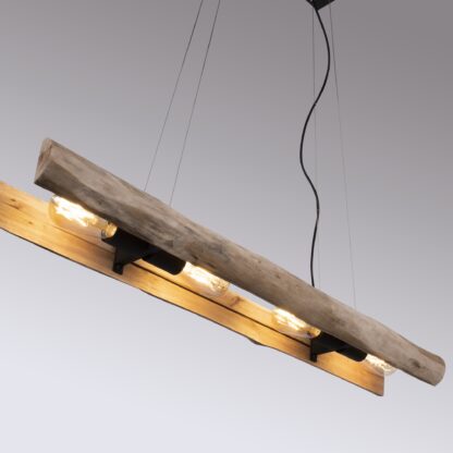 Pendellampa LOG, trädesign, skapar ett varmt ljus - Bild 4