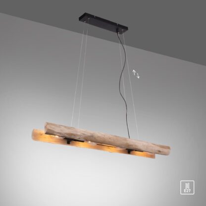 Pendellampa LOG, trädesign, skapar ett varmt ljus - Bild 8