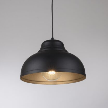 Pendellampa AMIA i svart och mässing med industri känsla - Bild 4