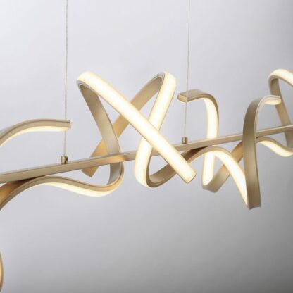 Pendellampa SLINGA, LED, 4 böjda ljusarmar med dimmerfunktion - Bild 4