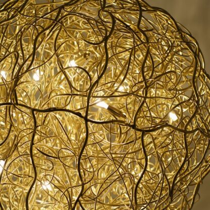 Pendellampa GOLDEN GLOBE, stor mässing boll, höjdjusterbar, guldfärgad - Bild 5