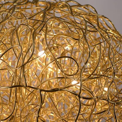 Pendellampa GOLDEN GLOBE, stor mässing boll, höjdjusterbar, guldfärgad - Bild 8