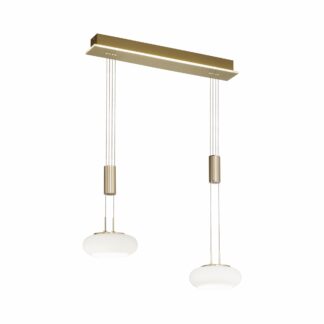 Pendellampa Q-ETIENNE, mässing, smart LED styrning