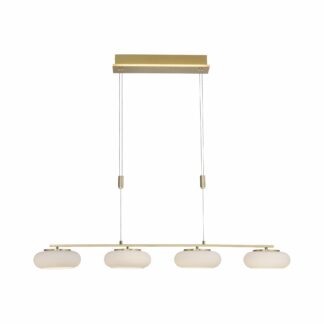Pendellampa Q-ETIENNE, kökslampa, smart ljusstyrning, frostad glas