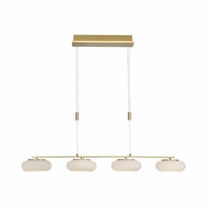 Pendellampa Q-ETIENNE, kökslampa, smart ljusstyrning, frostad glas