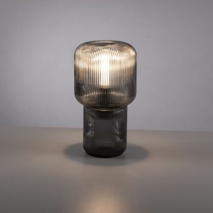 Bordslampa FUNGI mini, glas, grå, retro antik design - Bild 4