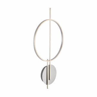 Vägglampa Q-ARKOA, silver, abstrakt LED lampa med RGB fjärrkontroll, olika fäger