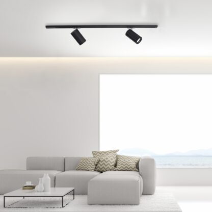 Takspot PURE-TECHN, två spot, modern svart design - Bild 4