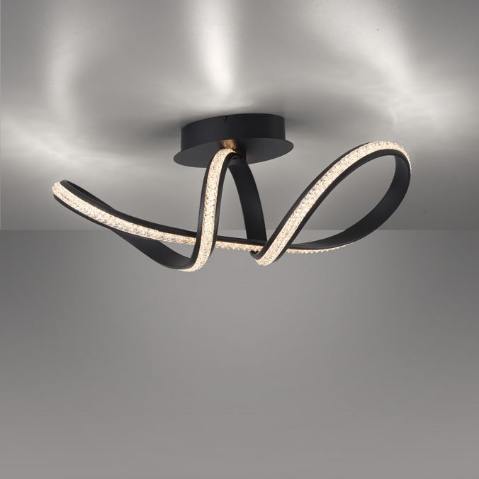 Plafond BRILLA, LED, kristall, svart - Bild 5