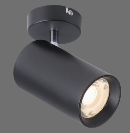 Vägg- och taklampa PURE-TECHN, svart stilren spot, modern design - Bild 5