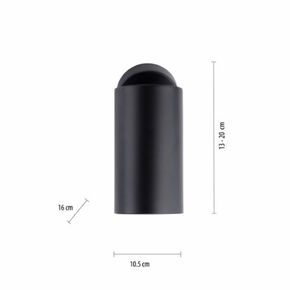 Vägg- och taklampa PURE-TECHN, svart stilren spot, modern design - Bild 10