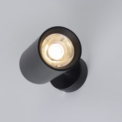 Vägg- och taklampa PURE-TECHN, svart stilren spot, modern design - Bild 7