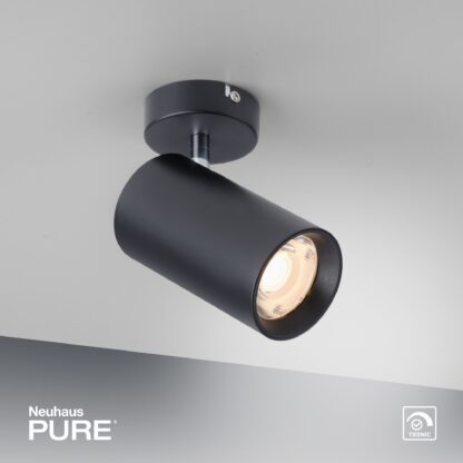 Vägg- och taklampa PURE-TECHN, svart stilren spot, modern design - Bild 9