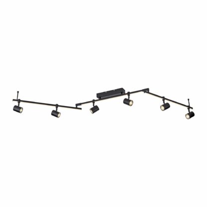 Takspot BARIK, svart taklampa med 6 riktbara LED spotljus, snygg design - Bild 2